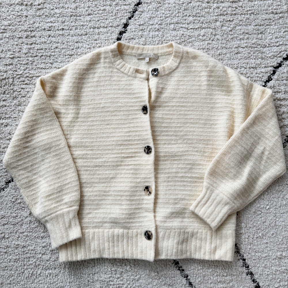 Monk & Lou Cardigan - cream, size XS